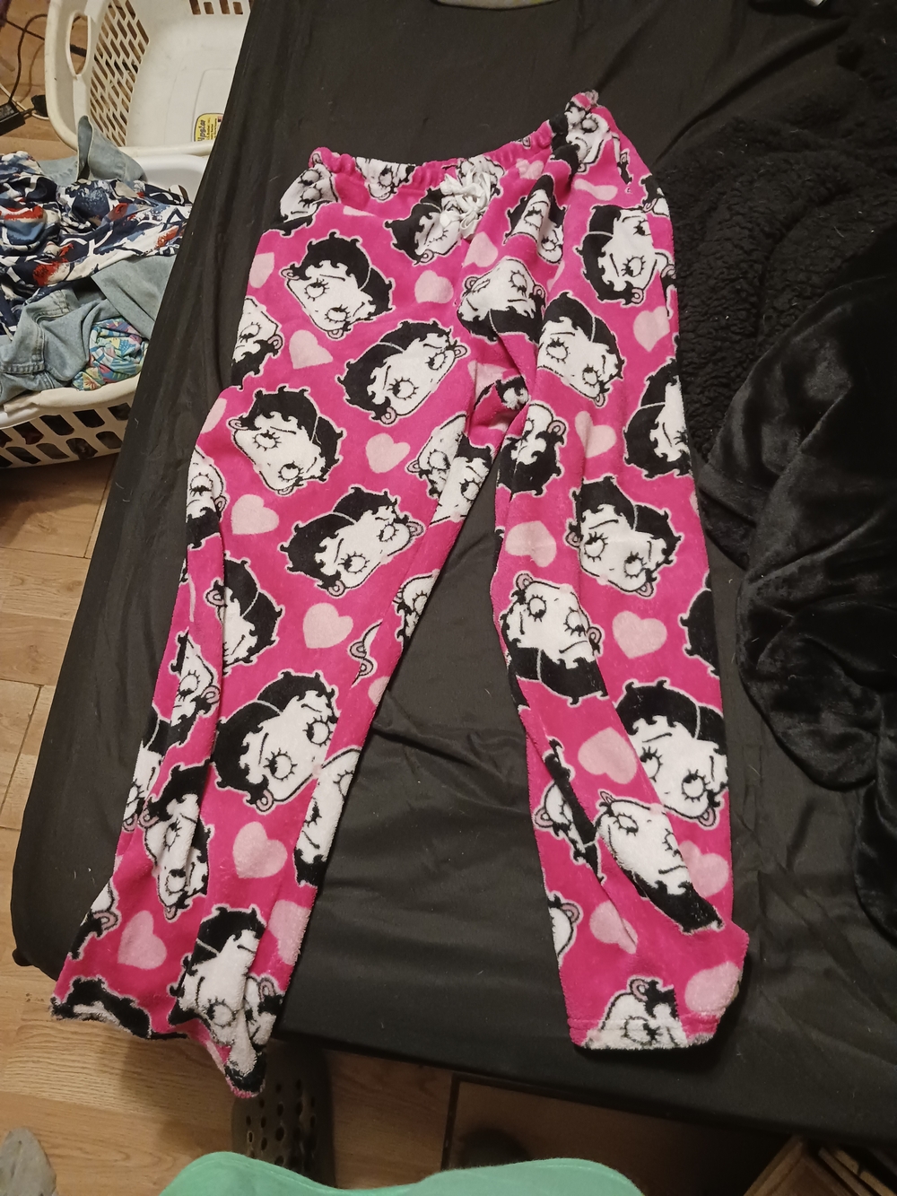 Womens Pink Betty Boop Fleece Pajama Pants